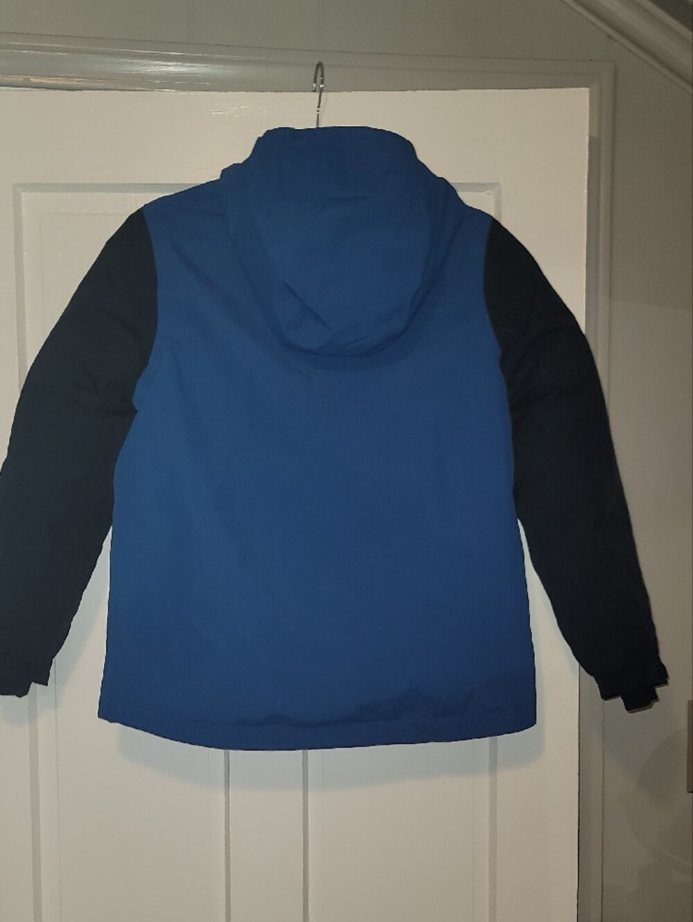 Lands' End Royal Blue and Navy Hooded Winter Jacket - Picture 3 of 4
